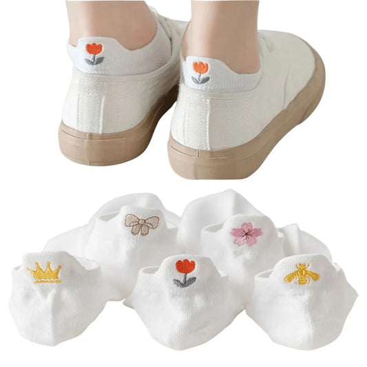 🧦 Les Brodinettes Blanches (x5)